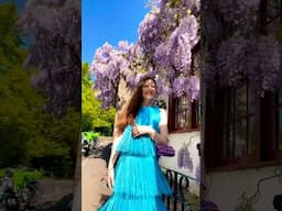A fairytale dress 👗 under the wisteria @babeyond_official 💜