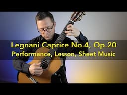 Caprice No.4, Op.20 by Legnani and Lesson for Classical Guitar