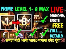 NEW PRIME SYSTEM 2025| PRIME LEVEL UP 1, PRIME LEVEL UP 2 FREE FIRE | GIFTS PRIME LEVEL UP 8 MAX ?