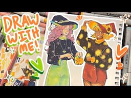 sketchbook session + 30k QnA!! ☆ doodling spooky witch girls and answering questions!