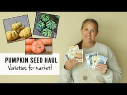 Pumpkin Seed Haul & Varieties I Am Planting For Market This Year!!  Sunshine and Flora