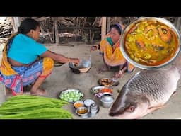 ROHU FISH CURRY Recipe cooking &eating by our tribe couple.