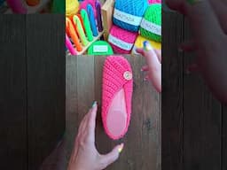 Crochet Crossover Slippers #shorts