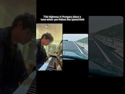 this highway in Hungary plays music.. 🎵🎶 #piano #highway #europe #music #jokes #humor #funny #wow