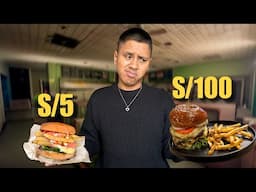 Probé Hamburguesa de S/100 vs S/5