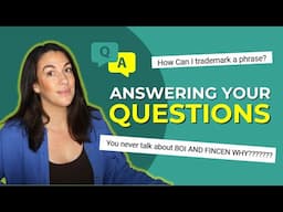 Should I file a trademark first or form an LLC first? Answering your legal questions!