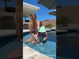 Baby’s first SWIM 🐠💦 #shorts