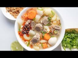Vietnamese Macaroni Pork Rib Soup (Súp Nui)