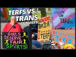 Terfs vs. Trans Activist Protest Signs to Folk Music