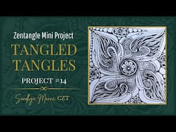A Zentangle® Mini Project, with tangle MYSTICAL, a tutorial  TANGLED TANGLES #14