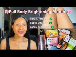 AFFORDABLE FACE AND BODY BRIGHTENING SKINCARE ROUTINE ✅ cheap and easy skincare routine #glowyskin