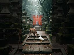 Did This Deer Just Bow to a Duck?! 🇯🇵🦌🦆⛩️ この鹿はアヒルにお辞儀をしたのか？