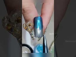 Chrome Nail Art Design💙 #short #shorts #ashortaday #nails #nailart