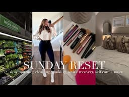 SUNDAY RESET | HOW TO PREPARE FOR A PRODUCTIVE WEEK, CLEANING, COOKING, SELF CARE + MORE