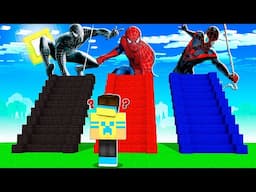 🕷️ NÃO ESCOLHA A ESCADA DO HOMEM-ARANHA ERRADA NO MINECRAFT!