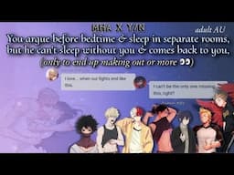 You argue before bedtime & sleep in separate rooms, but he can't sleep without you