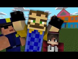 ÇOCUKLAR HELLO NEIGHBOR EVİNE GİRDİ - Minecraft