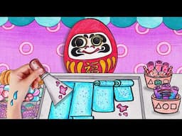 Squid Game Visits Ice Cream Rolls Shop ASMR – What a Surprise! Stop Motion Paper - Seegi Channel