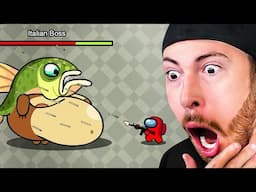 FUNNIEST Italian Brainrot Characters VS Mini Crewmate (Among Us)
