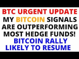 BTC URGENT UPDATE:  Bitcoin Rally Likely to Resume Soon to New All Time Highs