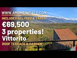 3 ITALIAN PROPERTIES, garages and a garden in this STUNNING LOCATION in beautiful Abruzzo.