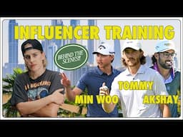 BTS with Min Woo Lee and Tommy Fleetwood for "Influencer Training'
