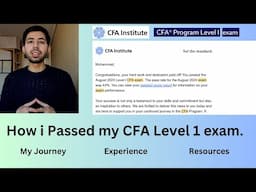 How i Passed My CFA Level 1 Exam in UK🇬🇧 | My journey | Experience | Resources | August 2024 Attempt