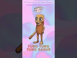 How To Draw Tung Tung Tung Sahur #tungtungtungsahur #brainrot #brainrotanimals