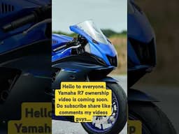 Yamaha R7 review video is coming soon..wait for the video