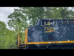Two CSX flood work trains and the return of the Mesmarizer!!!