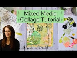 Mixed Media Art Tutorial: Botanical Card