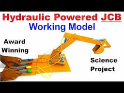 hydraulic powered jcb working model for science project exhibition - diy | howtofunda