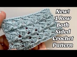 CROCHET PATTERN - WRAPPED DOUBLE CROCHET STITCH - 1 ROW ONLY