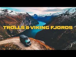 Cozy Van Life Camping Off-Grid in Viking Fjords & Heavy Rain Storms. Across Mountains & Through Snow