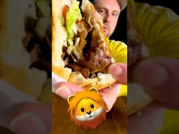 Eating Doner Kebab like a lion 🦁🥙 #asmr #mukbang