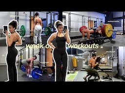 WEEK OF WORKOUTS // current workout routine, five day training split