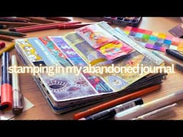 Stamping in my Abandoned Journal :)