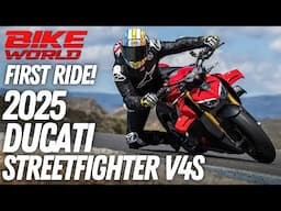 NEW 2025 DUCATI STREETFIGHTER V4S | LAUNCH FIRST RIDE ON TRACK