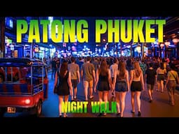 Night Walk Along Patong's Beach Road & Entertainment District | Phuket 2025