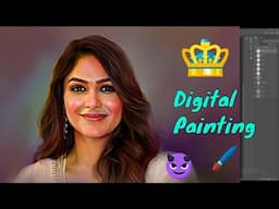 【 Mrunal Thakur 】 Digital Painting | Oil Painting | Smudge painting 🖌️