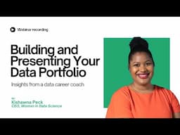 Data Career Masterclass: Building and Presenting Your Data Portfolio