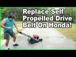 FIX Your Honda Lawnmower FAST Replace the Drive Belt NOW! (HRN-XXX)