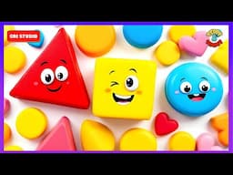 Shapes for Kids | Shape Names | Colors Name | Pink | Green | Square | Preschool & Kindergarten Video