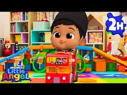 London Bridge Is Falling Down!🎶Nursery Rhyme | Little Angel | Family Time! 👨‍👩‍👦 | MOONBUG KIDS