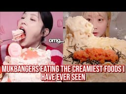 mukbangers eating the CREAMIEST foods i have ever seen (+ giveaway!)
