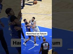 Jayson Tatum in PAIN after HARD FOUL, holding right wrist