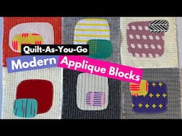 Quilt-As-You-Go Applique Blocks! So much fun!