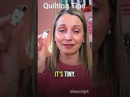 Tiny Sewing Foot Makes Professional Quilting Easy!