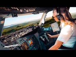 BOEING 737 Incredible LANDING Pisa ITALY Tuscany Airport RWY04R | Cockpit View | Airline Pilot Life
