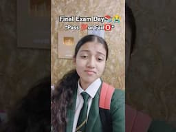 FINAL EXAM MINI VLOG 📚😭 PASS OR FAIL🥲😰 #shorts #youtubeshorts